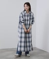 NAVY チェック柄シャツワンピース レディース商品サムネイル-11