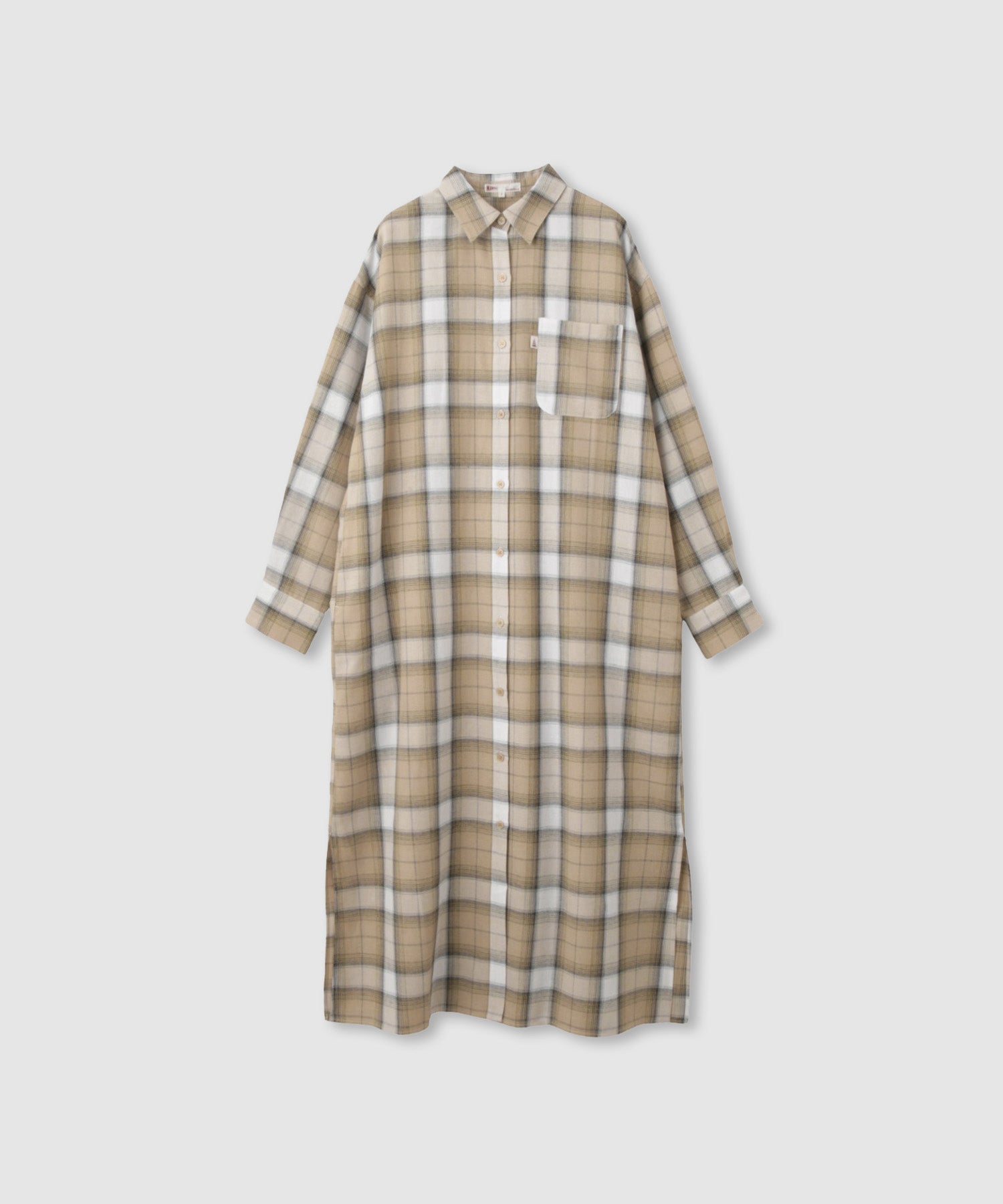 NAVY チェック柄シャツワンピース レディース
