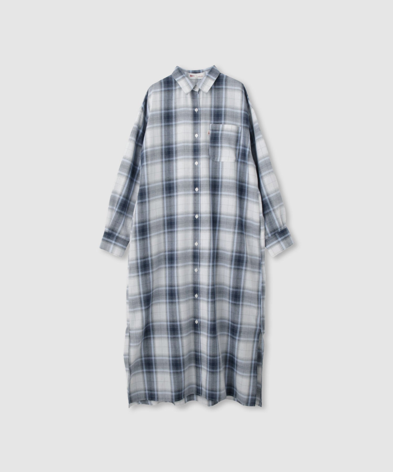 NAVY チェック柄シャツワンピース レディース