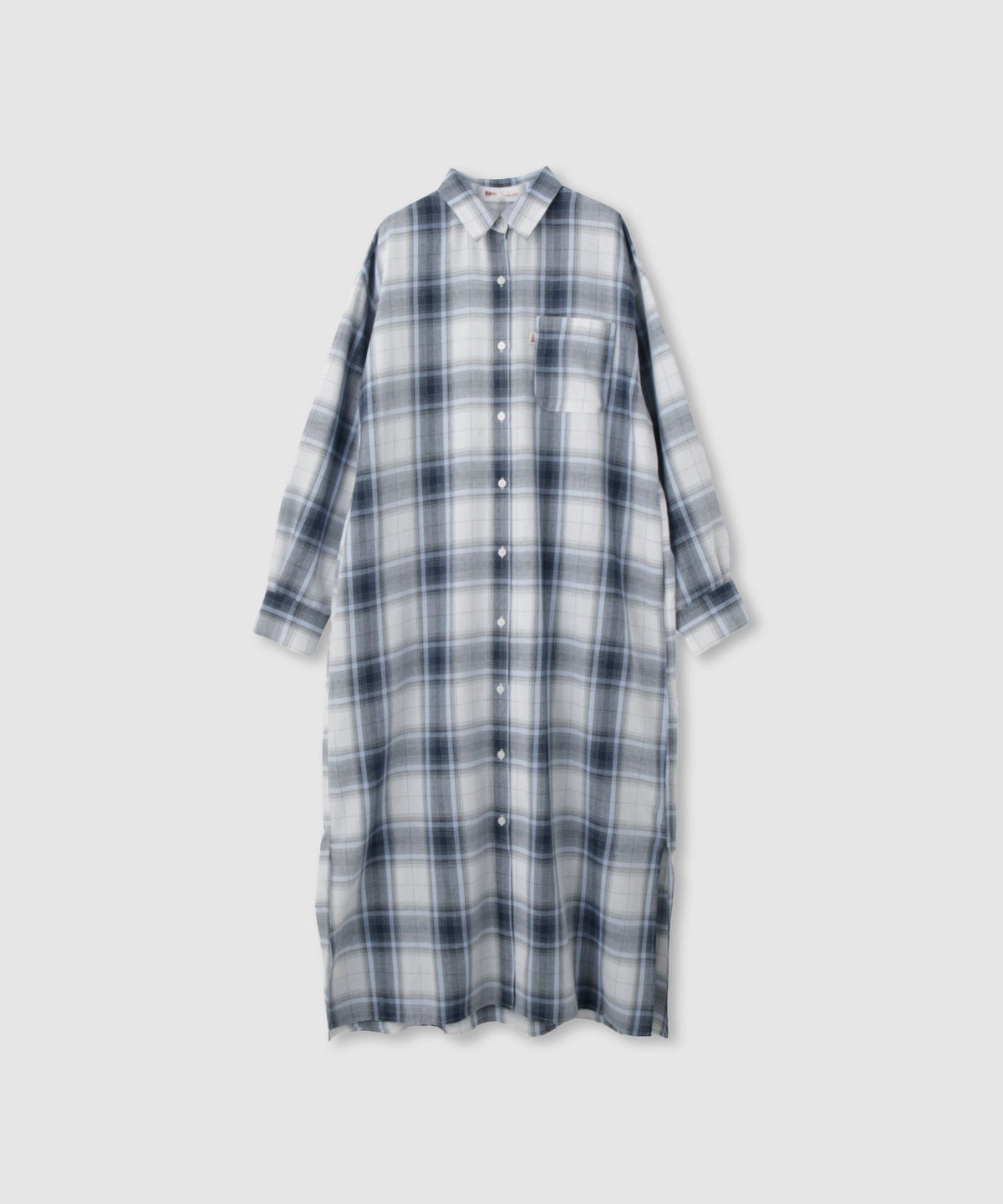 NAVY チェック柄シャツワンピース レディース