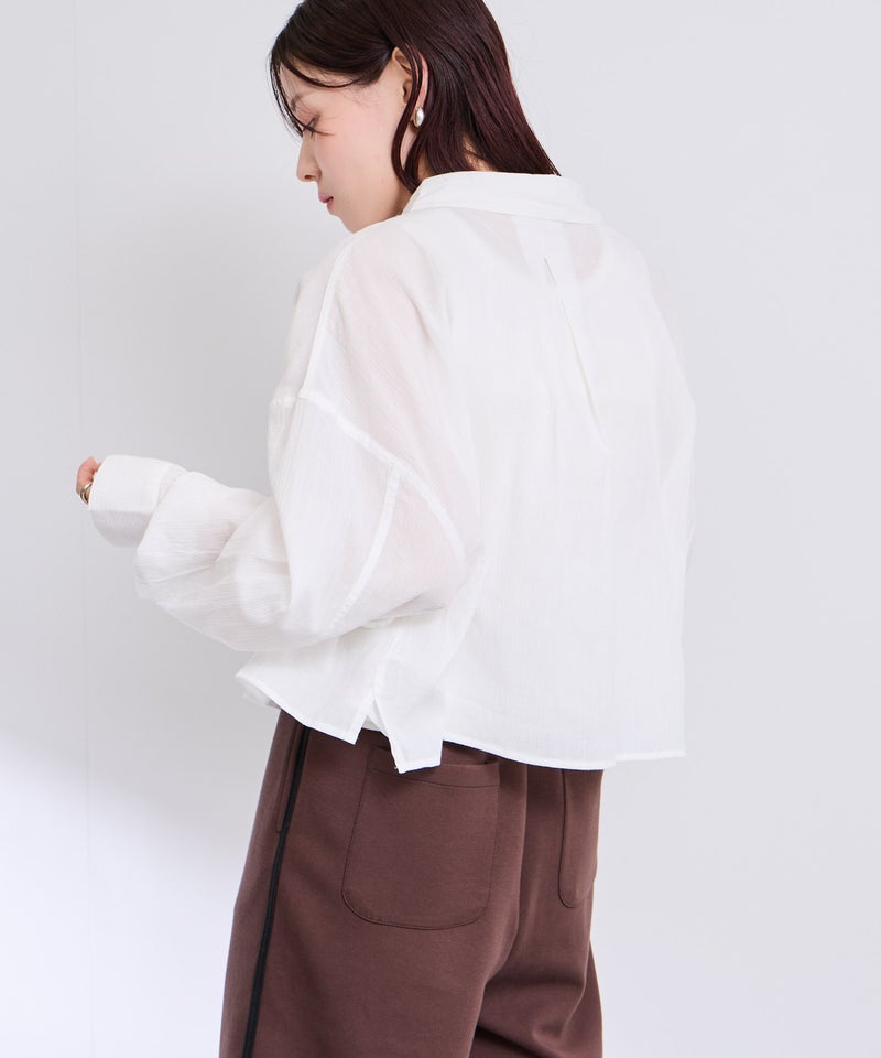 BEVERLY HILLS POLO CLUB  楊柳ショート丈長袖シャツ レディース商品画像-10