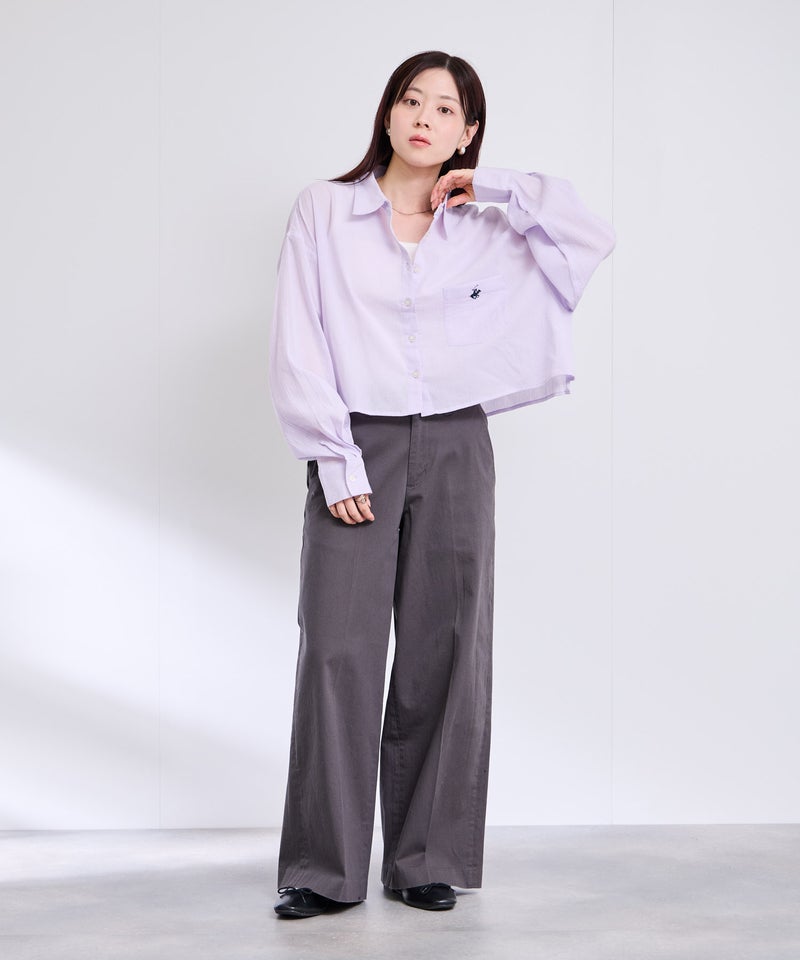 BEVERLY HILLS POLO CLUB 楊柳ショート丈長袖シャツ レディース商品画像-22