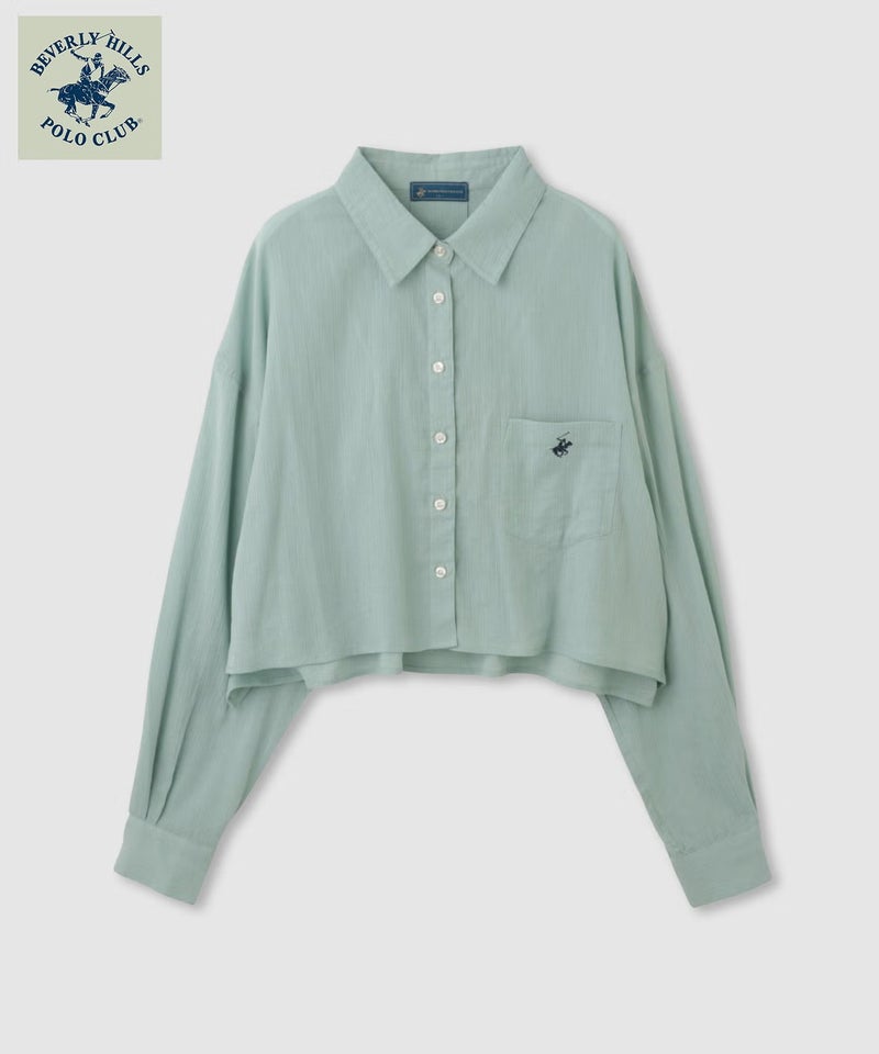 BEVERLY HILLS POLO CLUB 楊柳ショート丈長袖シャツ レディース商品画像-24