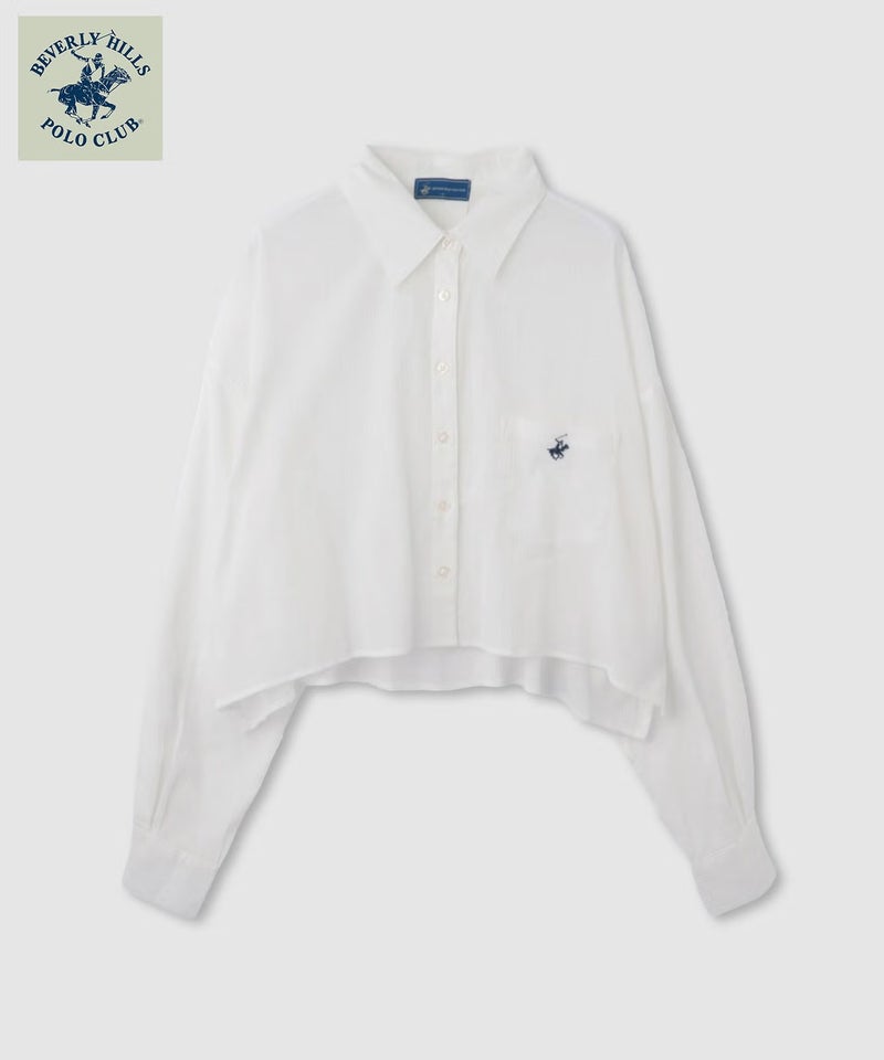 BEVERLY HILLS POLO CLUB 楊柳ショート丈長袖シャツ レディース商品画像-25
