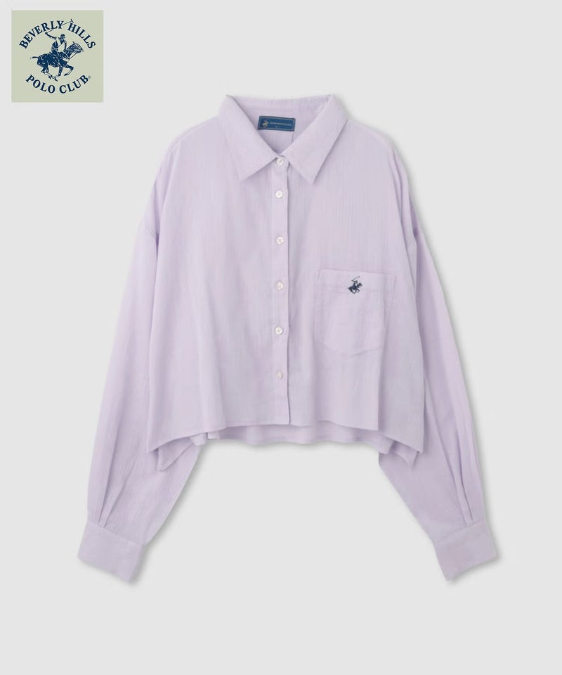 BEVERLY HILLS POLO CLUB 楊柳ショート丈長袖シャツ レディース商品画像-27
