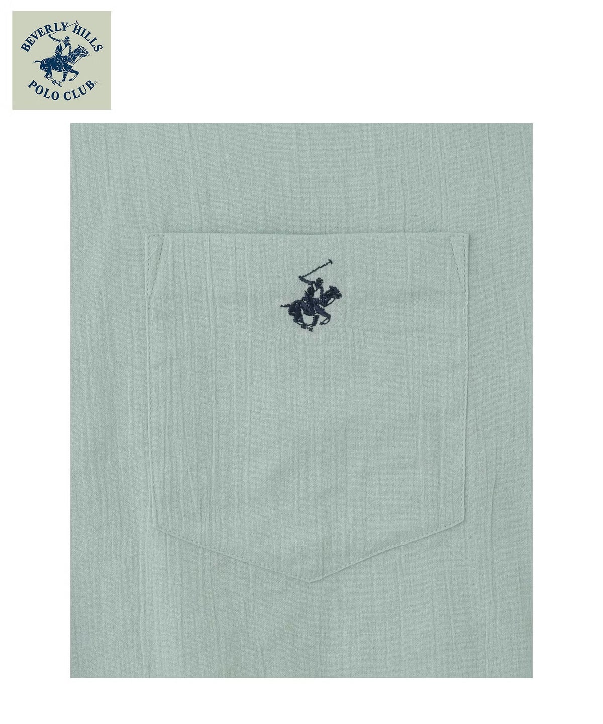 BEVERLY HILLS POLO CLUB 楊柳ショート丈長袖シャツ レディース