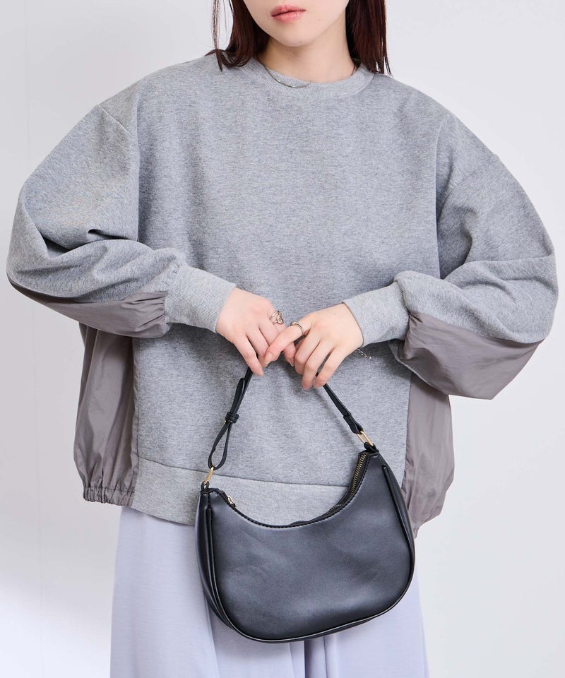 [期間限定価格]Free Nature  トレーナー ナイロン布帛切替【1枚でサマになる♪】 レディース商品画像-1