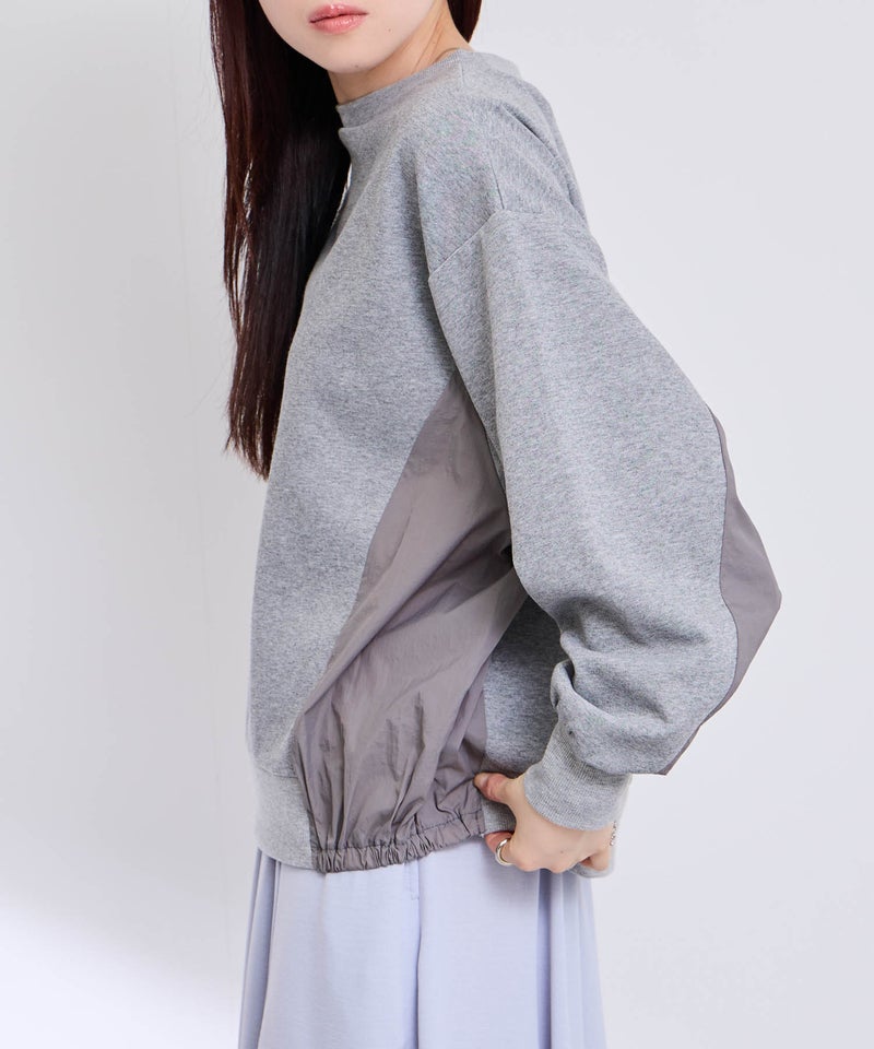 [期間限定価格]Free Nature  トレーナー ナイロン布帛切替【1枚でサマになる♪】 レディース商品画像-5