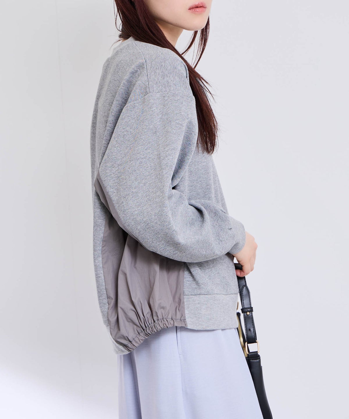 [期間限定価格]Free Nature トレーナー ナイロン布帛切替【1枚でサマになる♪】 レディース