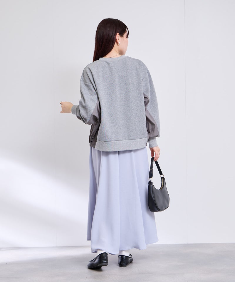 [期間限定価格]Free Nature  トレーナー ナイロン布帛切替【1枚でサマになる♪】 レディース商品画像-8