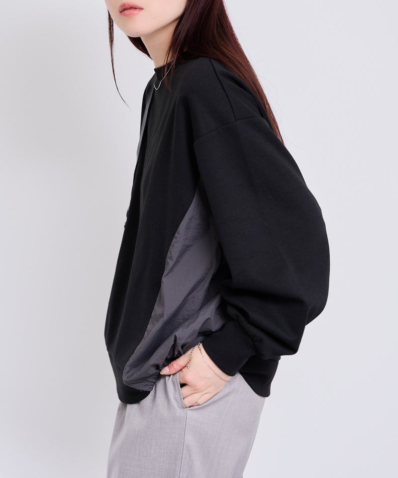 [期間限定価格]Free Nature  トレーナー ナイロン布帛切替【1枚でサマになる♪】 レディース商品画像-13