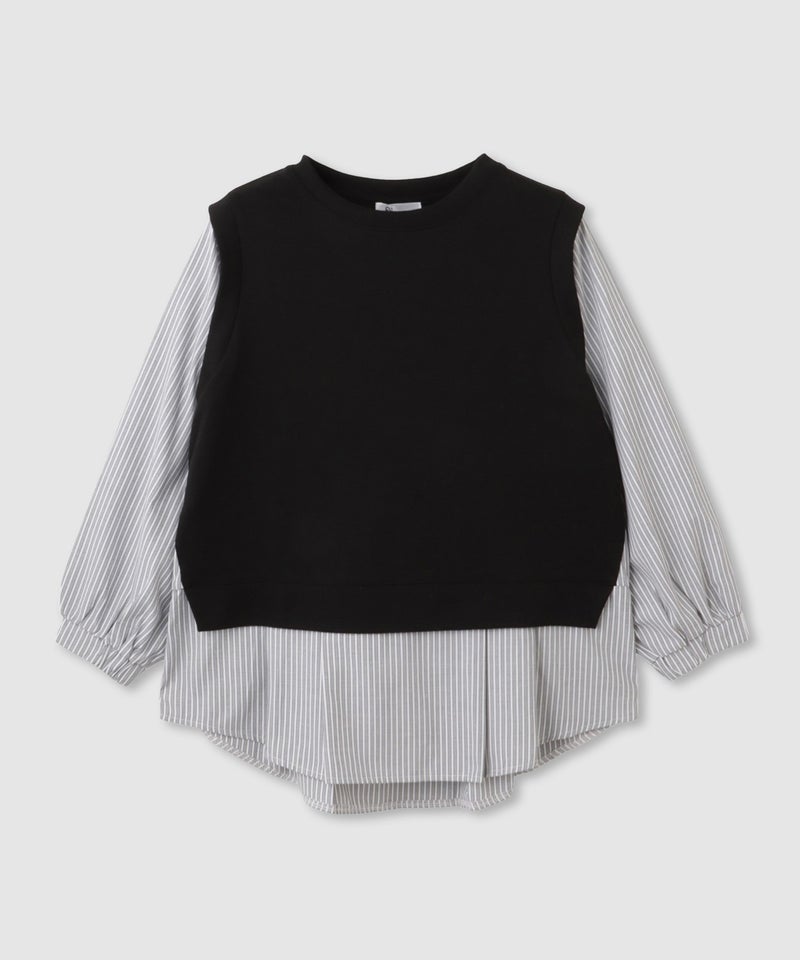 [期間限定価格]Free Nature  レイヤード調プルオーバー 布帛切替【忙しい朝も可愛く決まる♪】 レディース商品画像-20