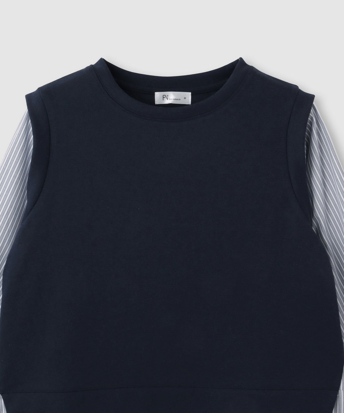 [期間限定価格]Free Nature レイヤード調プルオーバー 布帛切替【忙しい朝も可愛く決まる♪】 レディース