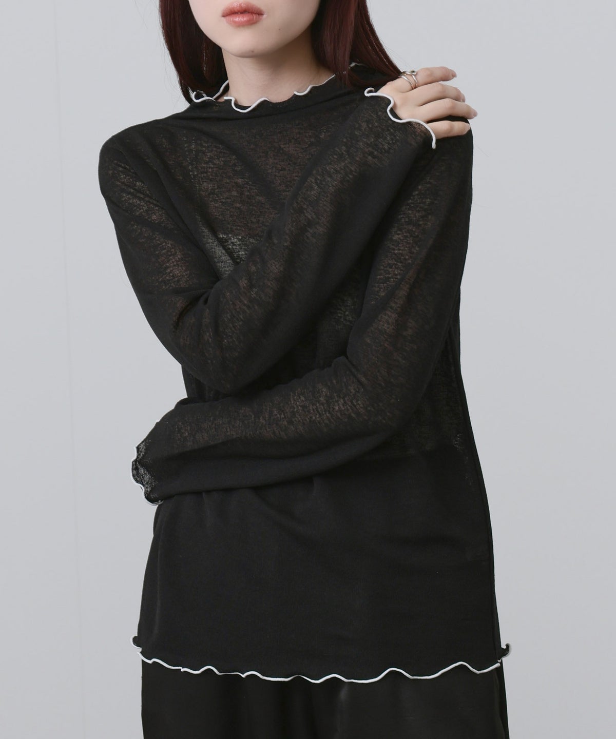 NAVY シアーインナープルオーバー レディース メール便 対応商品