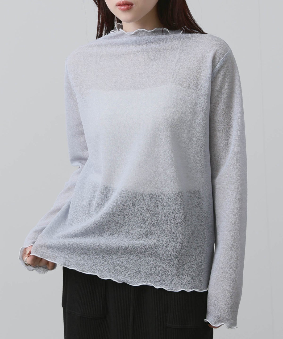 NAVY シアーインナープルオーバー レディース メール便 対応商品