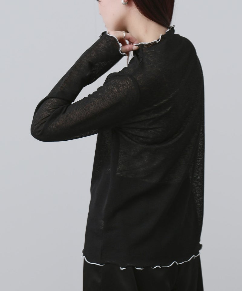 NAVY シアーインナープルオーバー レディース メール便 対応商品商品画像-6