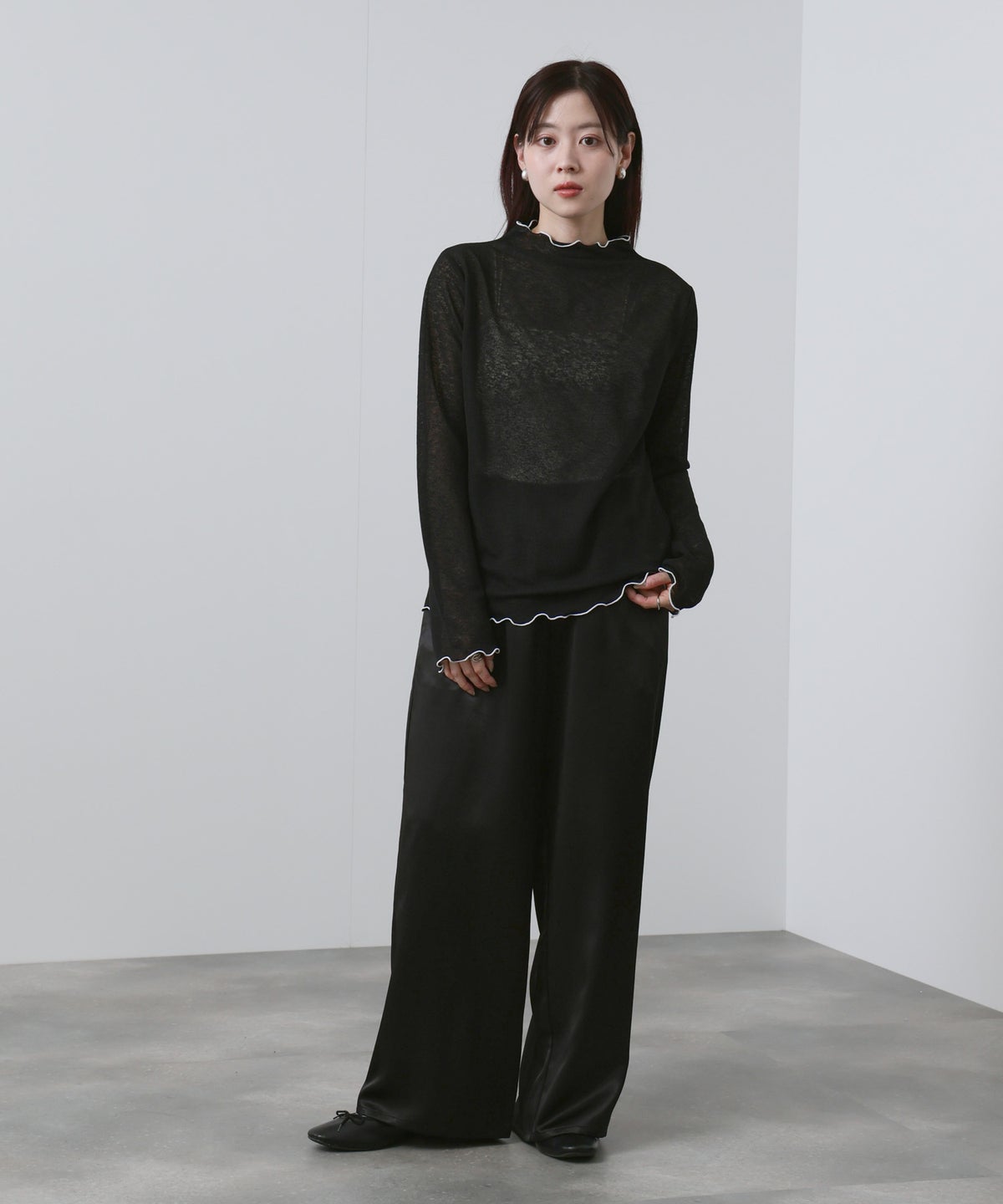 NAVY シアーインナープルオーバー レディース メール便 対応商品