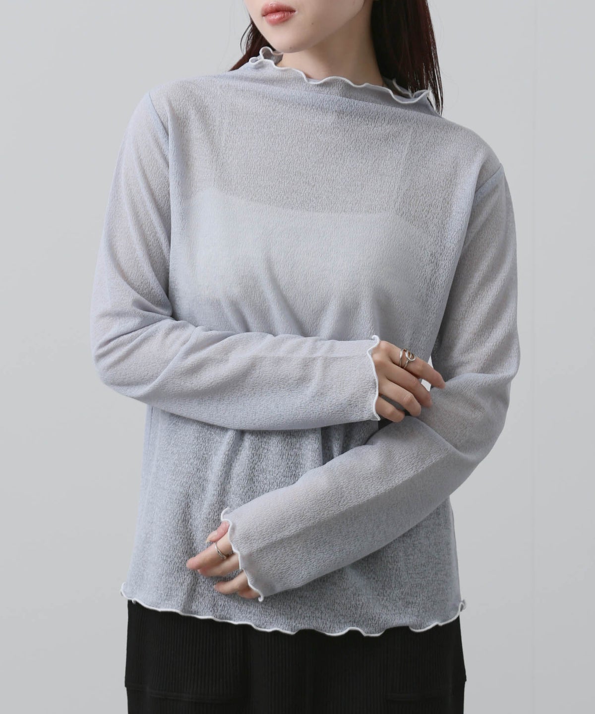 NAVY シアーインナープルオーバー レディース メール便 対応商品