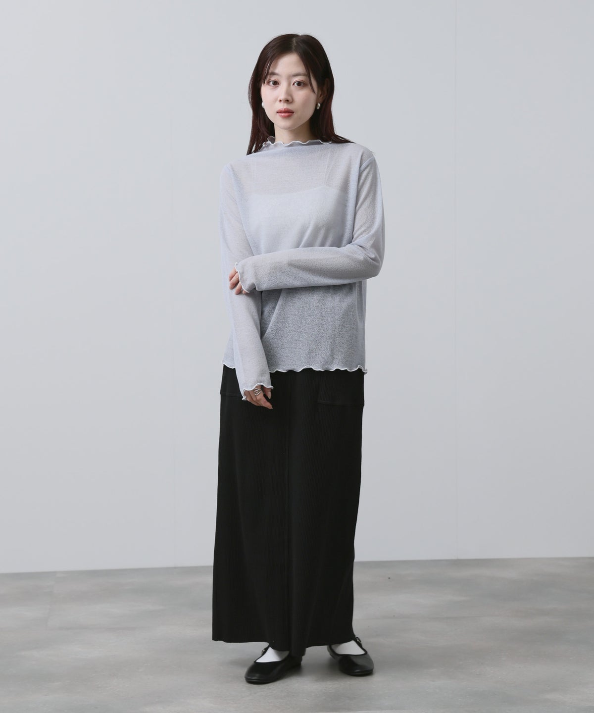 NAVY シアーインナープルオーバー レディース メール便 対応商品