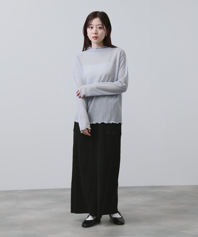 NAVY  シアーインナープルオーバー レディース メール便 対応商品商品画像-12