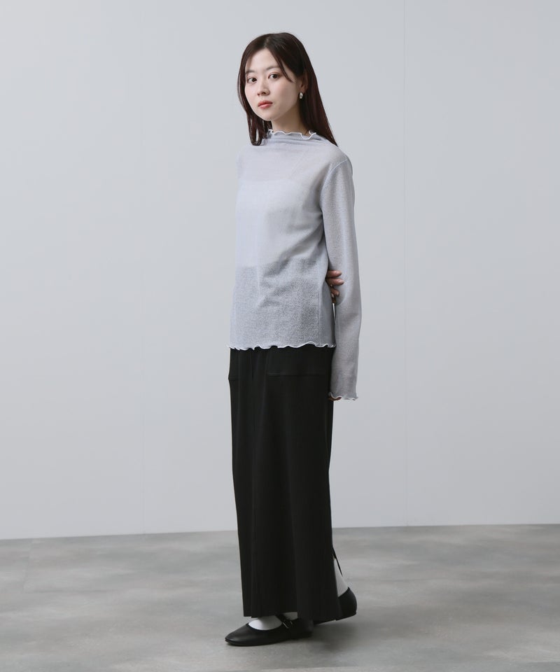 NAVY  シアーインナープルオーバー レディース メール便 対応商品商品画像-13