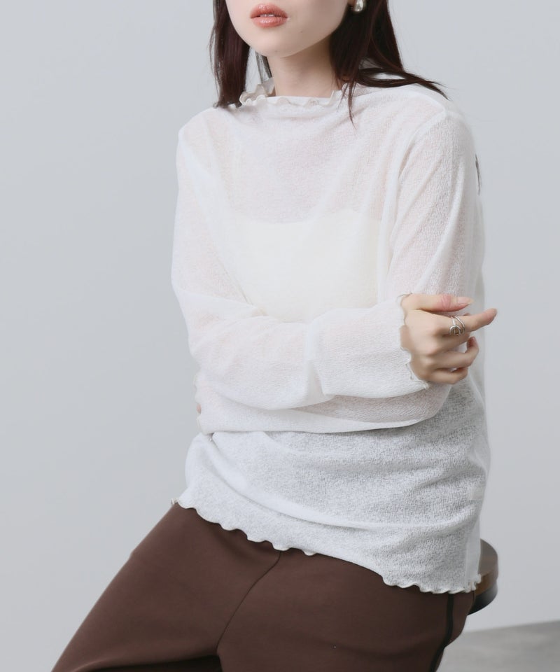 NAVY シアーインナープルオーバー レディース メール便 対応商品商品画像-14