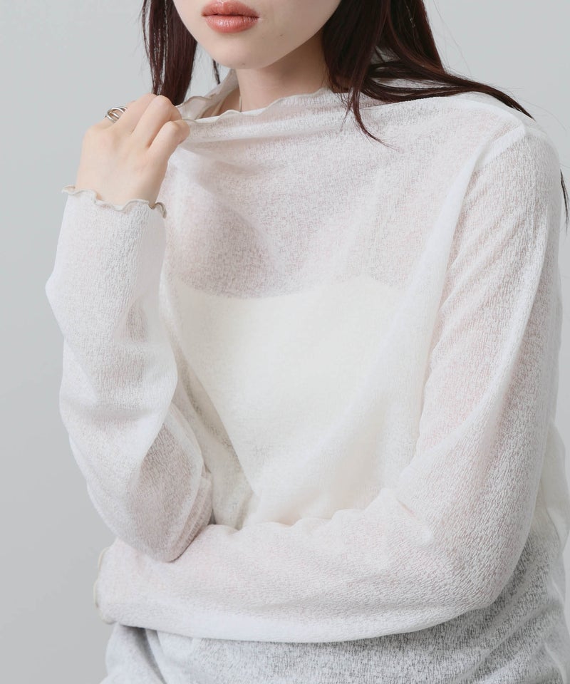 NAVY  シアーインナープルオーバー レディース メール便 対応商品商品画像-16