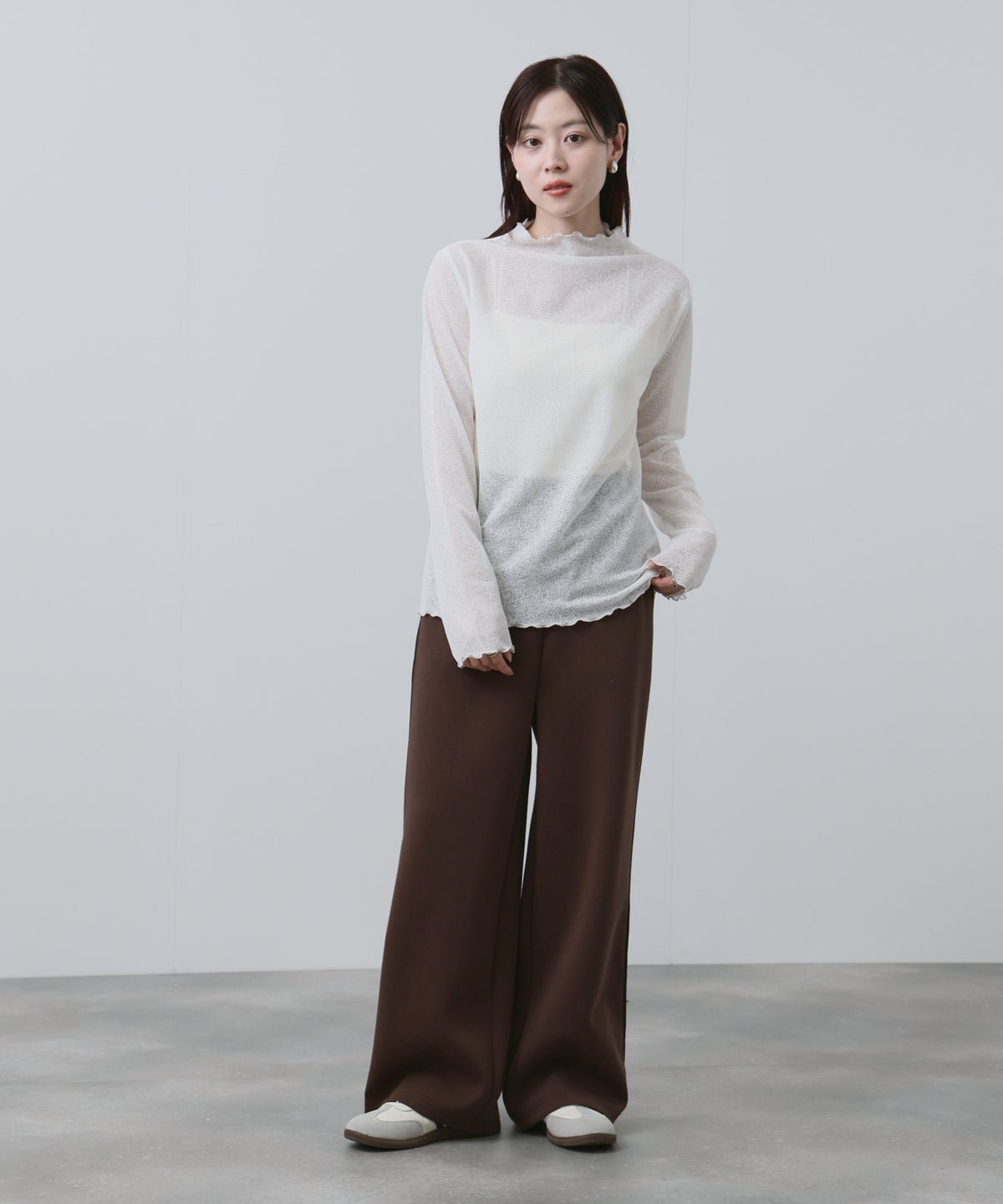 NAVY シアーインナープルオーバー レディース メール便 対応商品