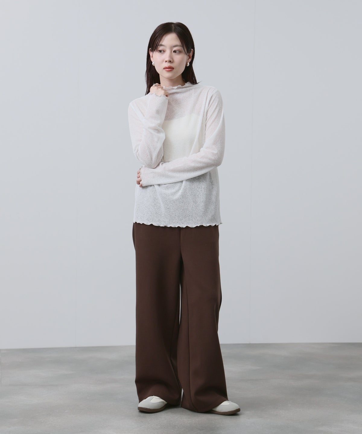 NAVY シアーインナープルオーバー レディース メール便 対応商品