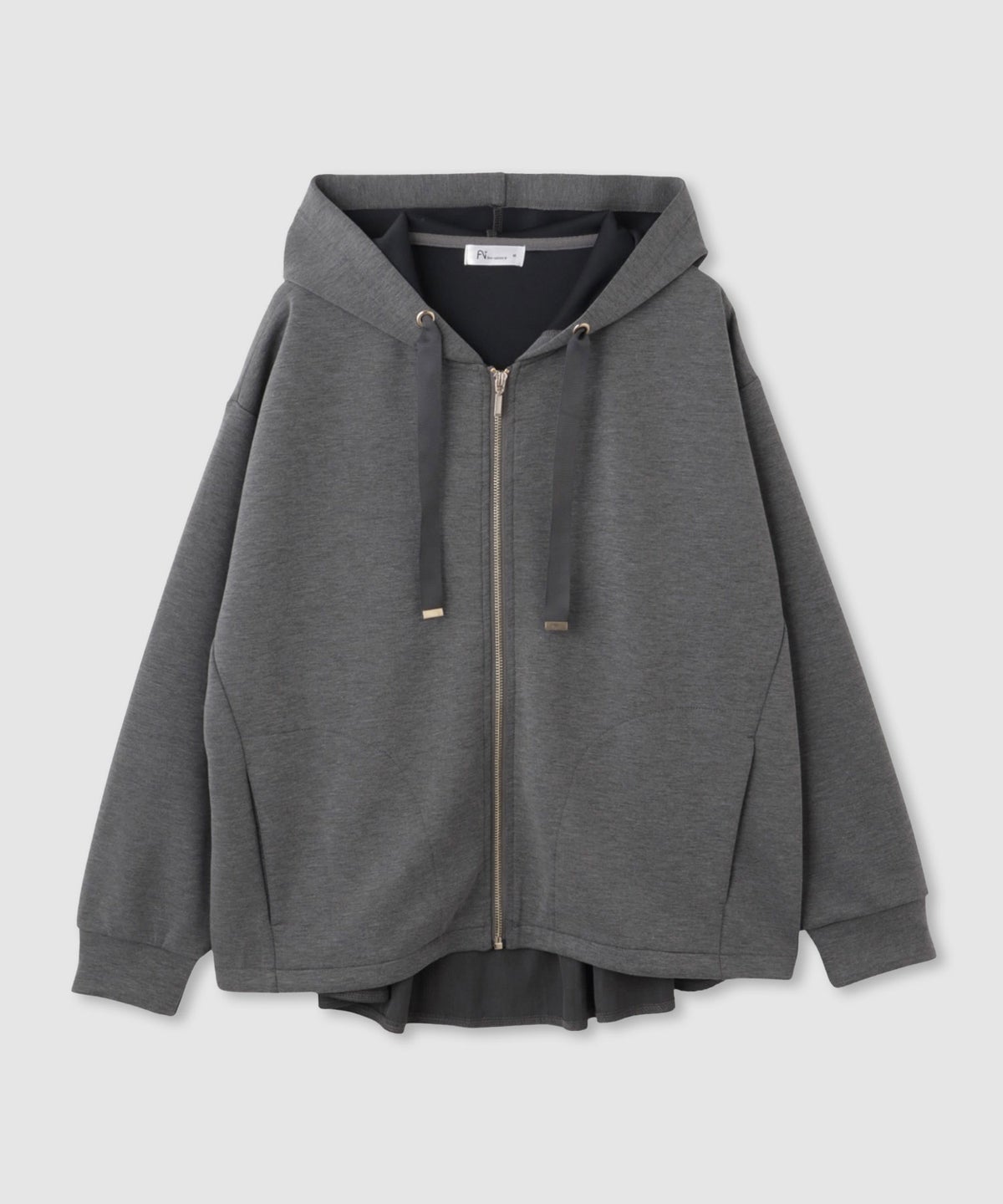  [期間限定価格]Free Nature ジップパーカー バック布帛切り替え【後ろ姿まで抜かりなく♪】 レディース