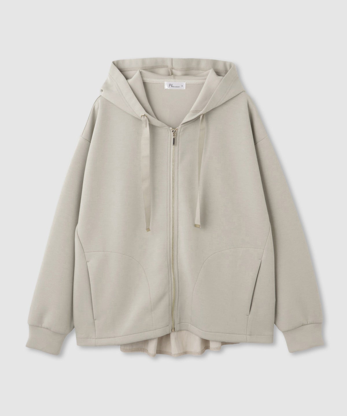  [期間限定価格]Free Nature ジップパーカー バック布帛切り替え【後ろ姿まで抜かりなく♪】 レディース