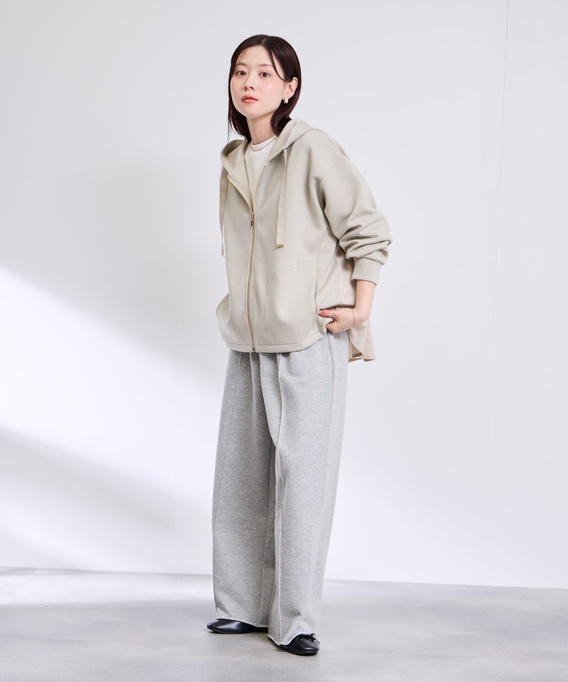 [期間限定価格]Free Nature  ジップパーカー バック布帛切り替え【後ろ姿まで抜かりなく♪】 レディース商品画像-10