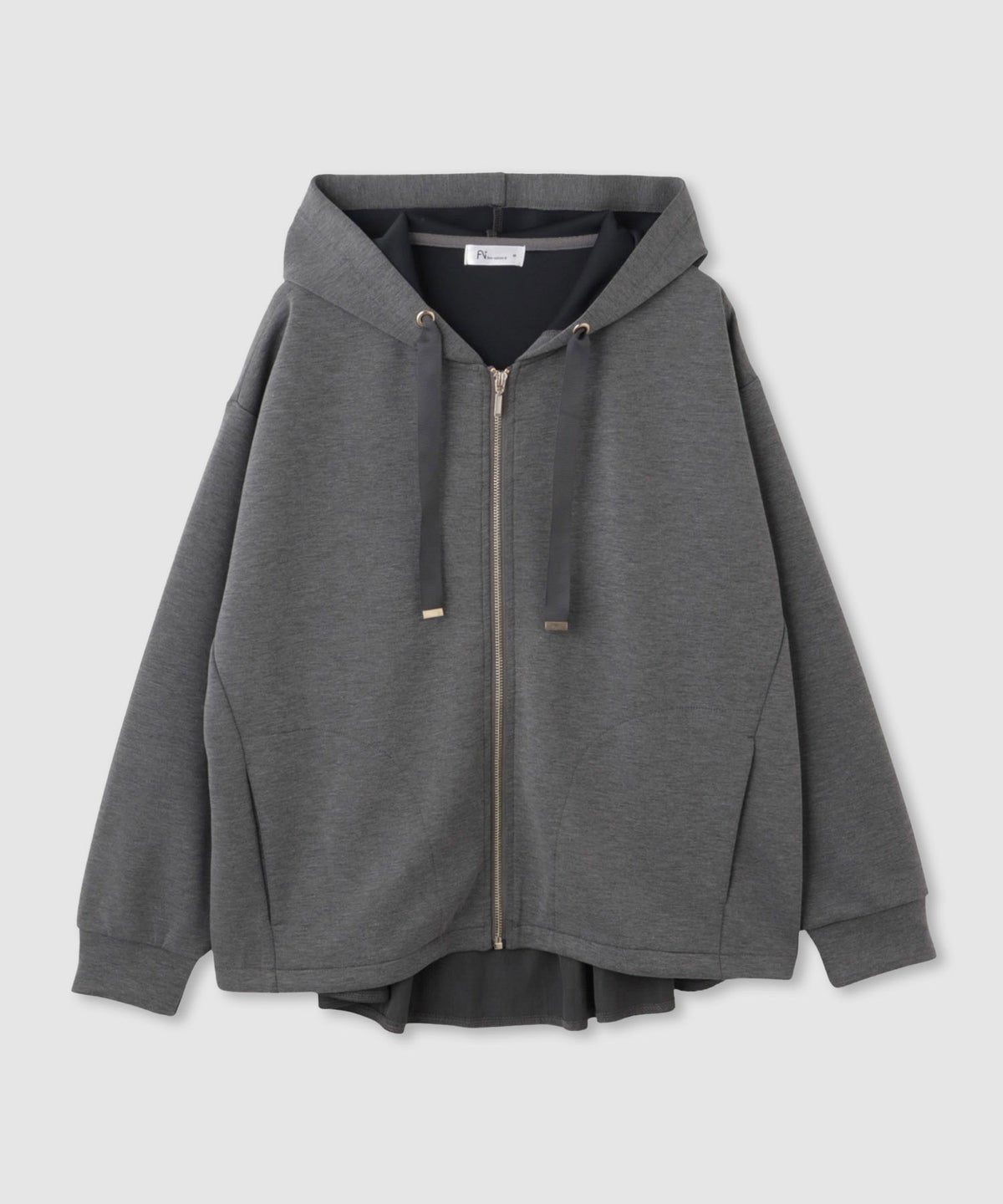  [期間限定価格]Free Nature ジップパーカー バック布帛切り替え【後ろ姿まで抜かりなく♪】 レディース