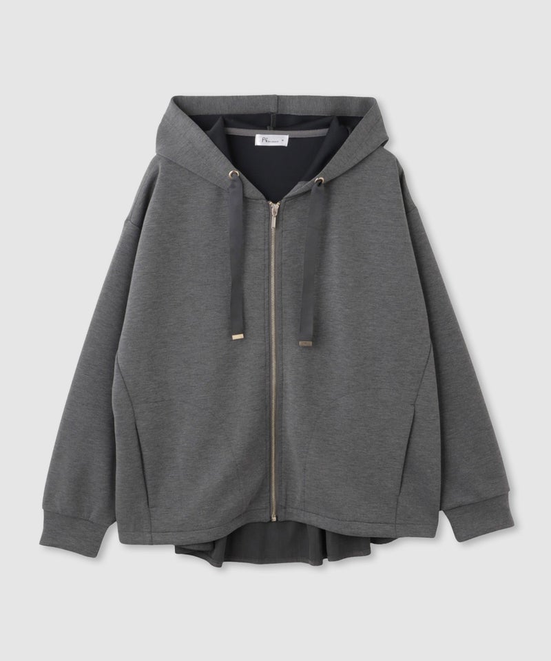 [期間限定価格]Free Nature  ジップパーカー バック布帛切り替え【後ろ姿まで抜かりなく♪】 レディース商品画像-11