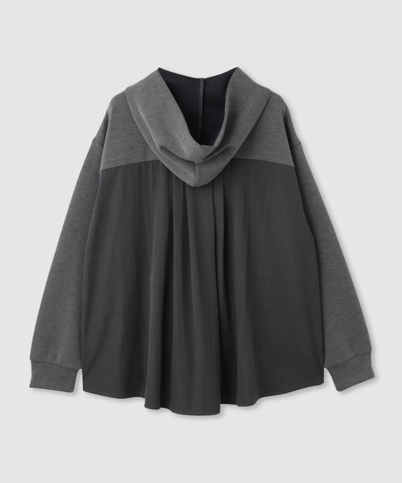 [期間限定価格]Free Nature  ジップパーカー バック布帛切り替え【後ろ姿まで抜かりなく♪】 レディース商品画像-13