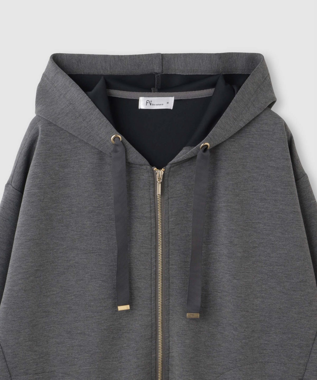  [期間限定価格]Free Nature ジップパーカー バック布帛切り替え【後ろ姿まで抜かりなく♪】 レディース