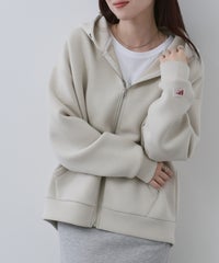 NAVY ダンボール素材ジップパーカー レディース