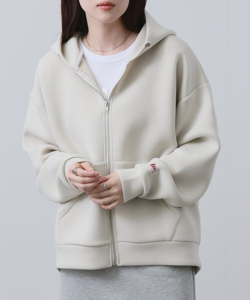 NAVY ダンボール素材ジップパーカー レディース商品画像-5