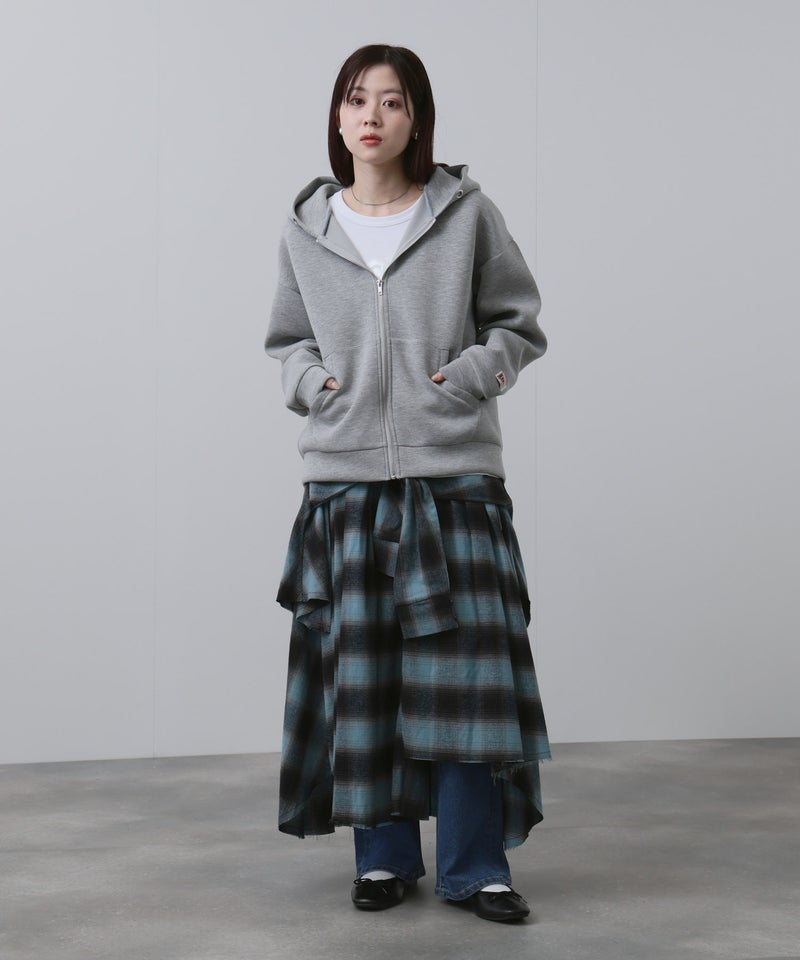 NAVY ダンボール素材ジップパーカー レディース商品画像-13