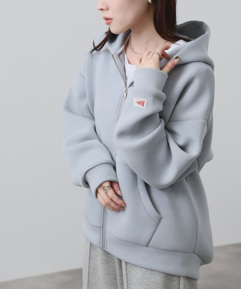 NAVY ダンボール素材ジップパーカー レディース商品画像-16