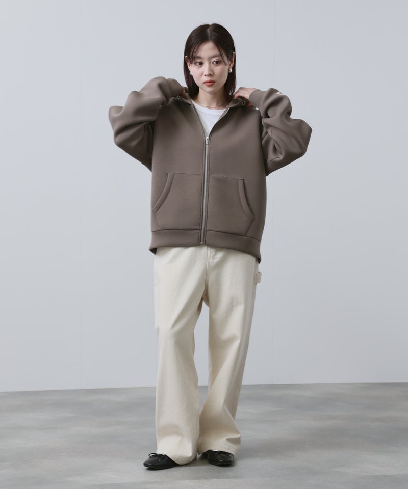 NAVY ダンボール素材ジップパーカー レディース商品画像-23