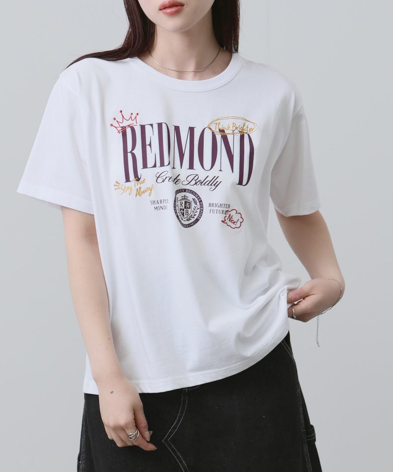 NAVY  ベーシックプリントTシャツ レディース メール便 対応商品商品画像-1