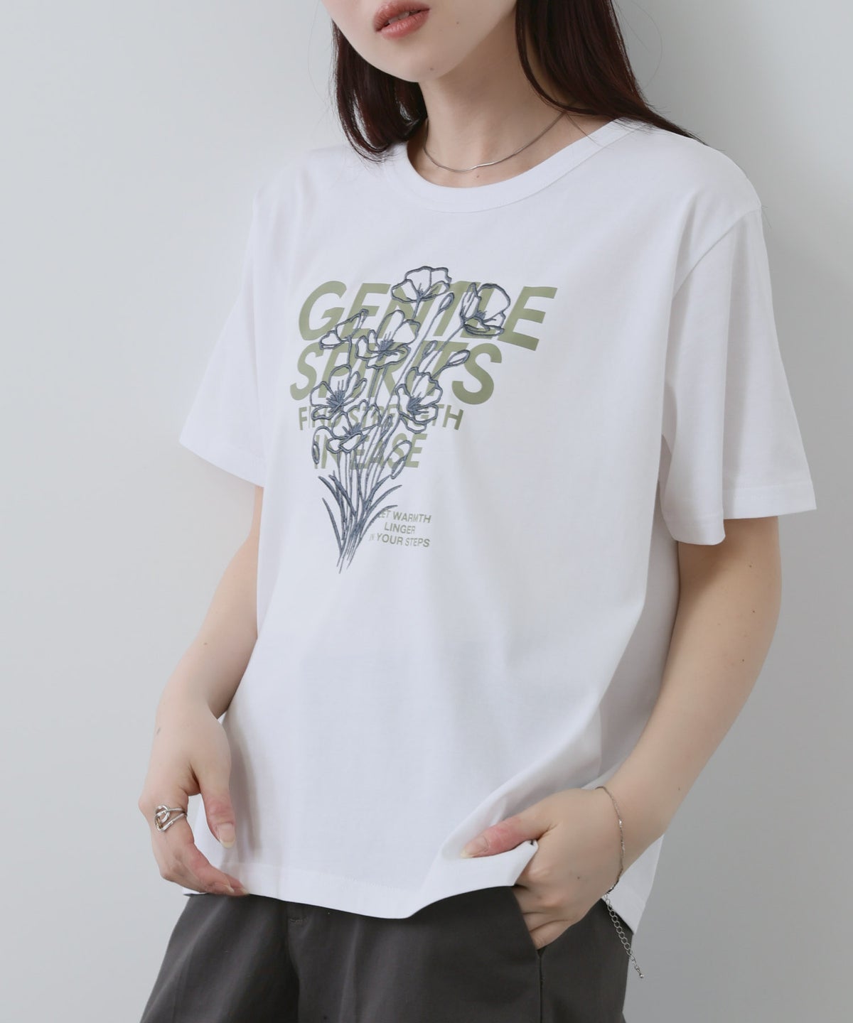 NAVY ベーシックプリントTシャツ レディース メール便 対応商品