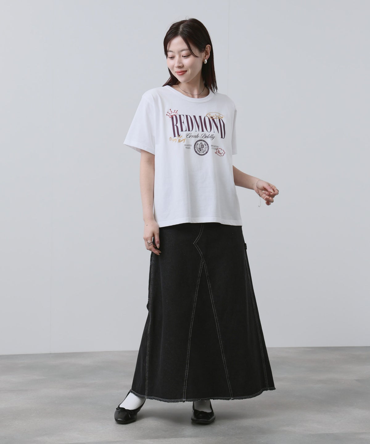 NAVY ベーシックプリントTシャツ レディース メール便 対応商品