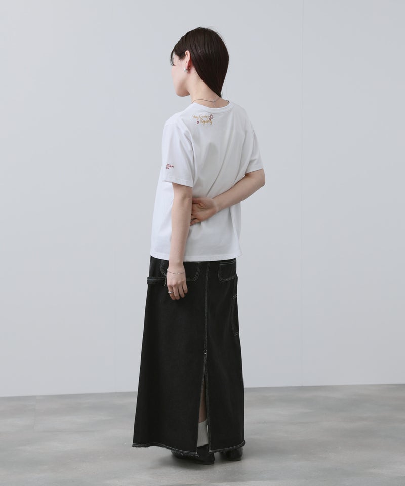 NAVY ベーシックプリントTシャツ レディース メール便 対応商品商品画像-9