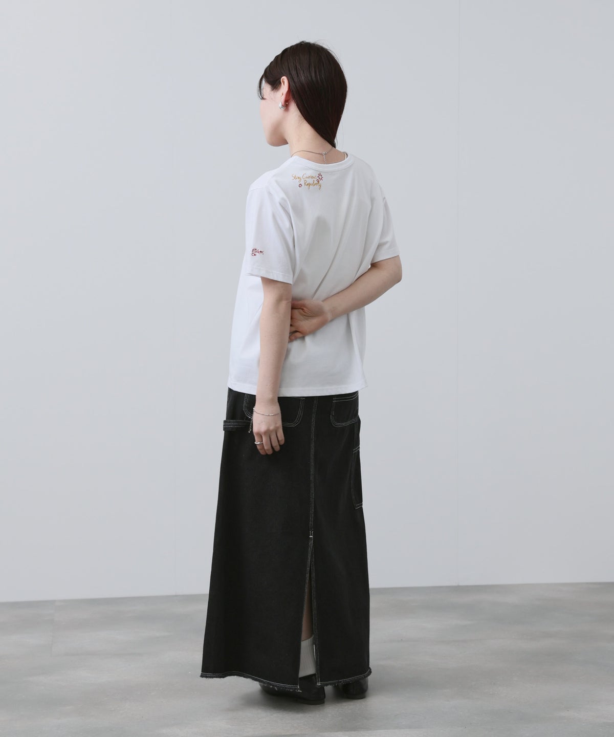 NAVY ベーシックプリントTシャツ レディース メール便 対応商品