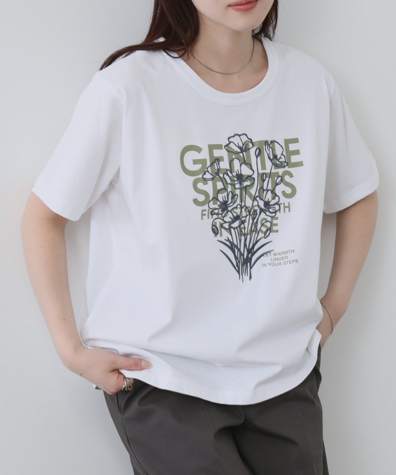 NAVY ベーシックプリントTシャツ レディース メール便 対応商品商品画像-10