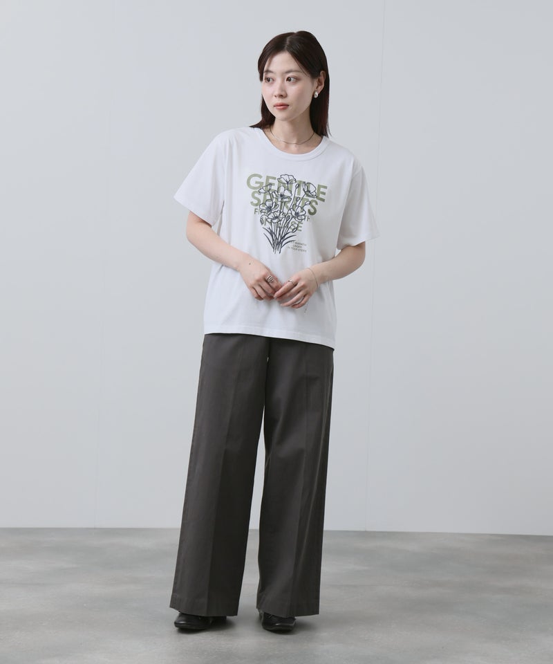 NAVY ベーシックプリントTシャツ レディース メール便 対応商品商品画像-12