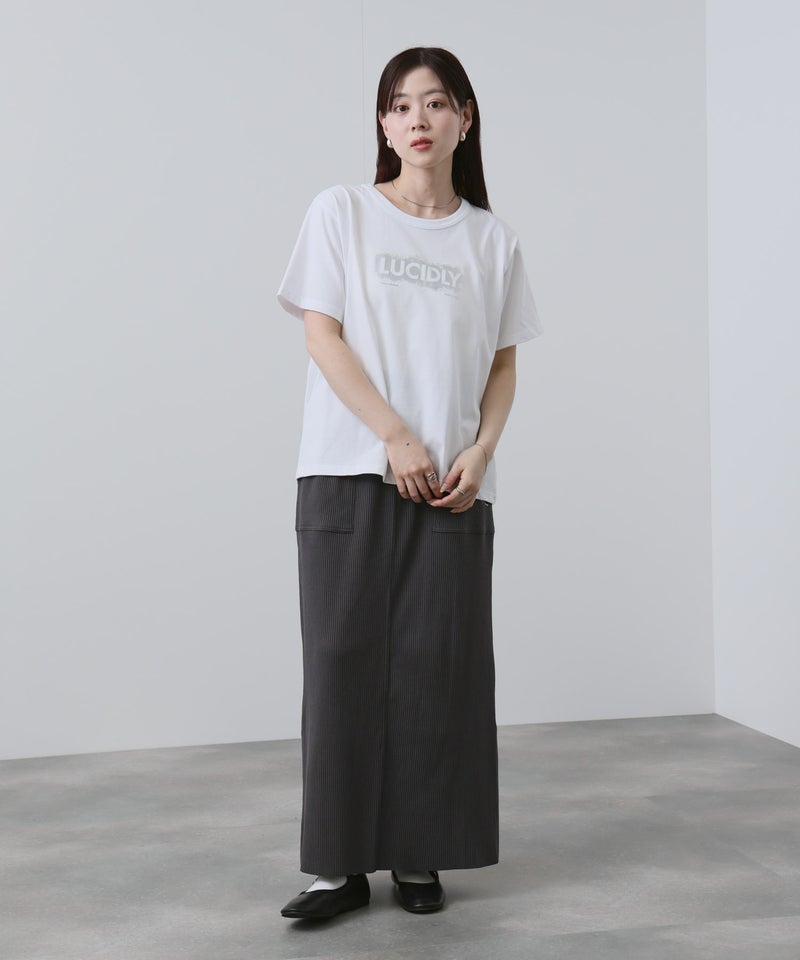 NAVY  ベーシックプリントTシャツ レディース メール便 対応商品商品画像-16