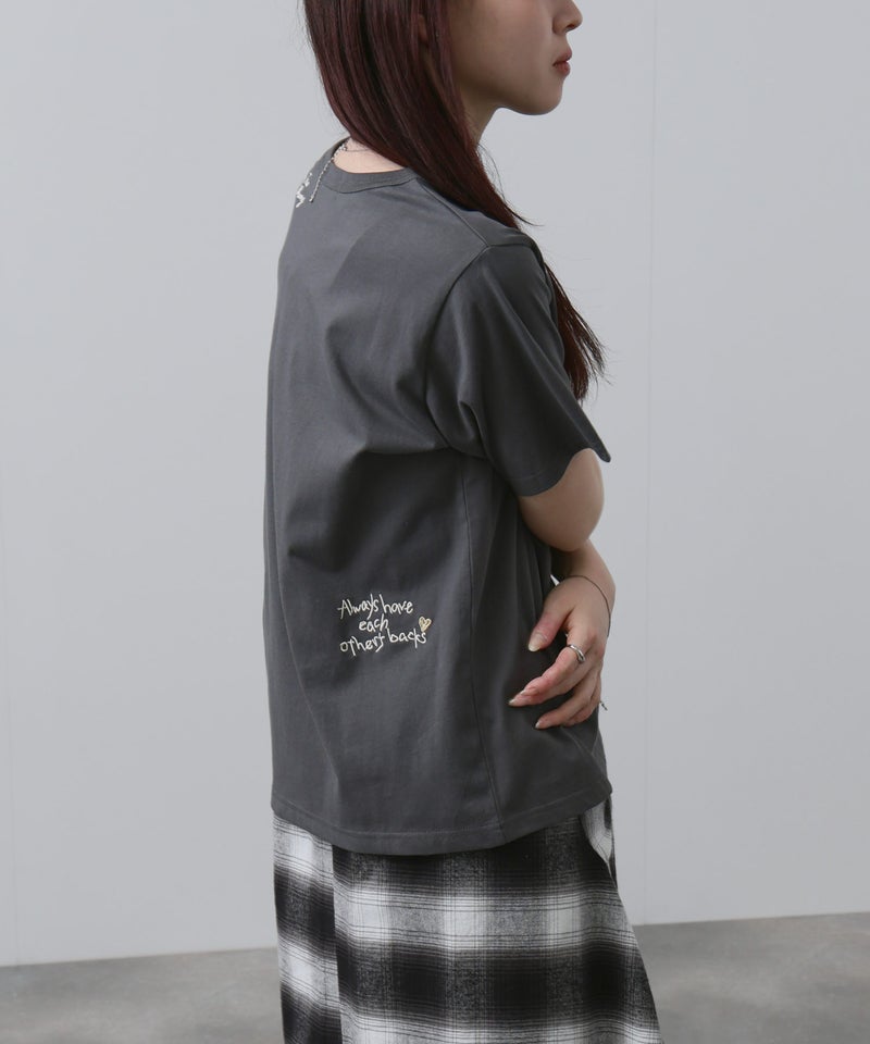 NAVY  ベーシックプリントTシャツ レディース メール便 対応商品商品画像-19